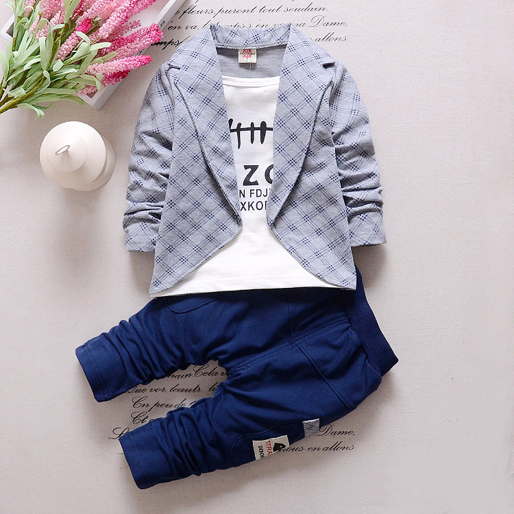 Toddler Baby Boy Formal Clothing Wear Fashion Set 2017 Newest Yellow Boys Clothes 2PCS Children's Infant Clothings