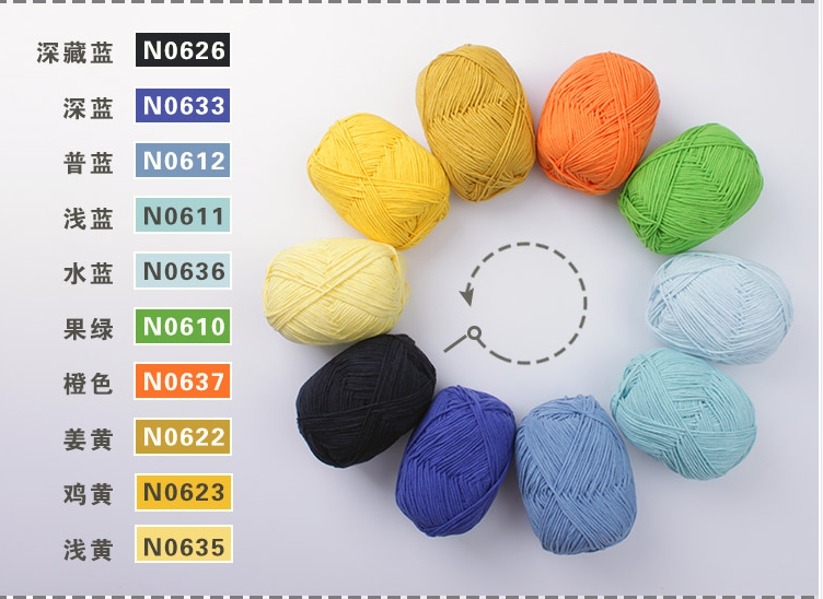 wholesale stock new products crochet yarn 6ply milk cotton yarn hand knitting yarn for baby's fancy carpets, scarf